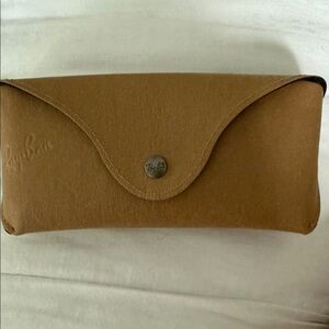 Ray-Ban Tan Leather Sunglasses Case